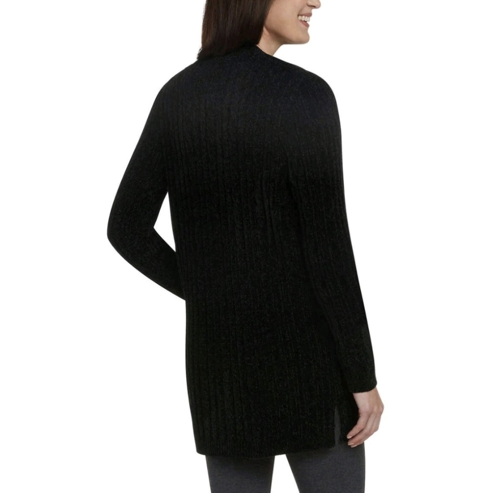 Matty M Black Chenille Long Cardigan Open Sweater NWT Ladies' Large - Picture 8 of 8